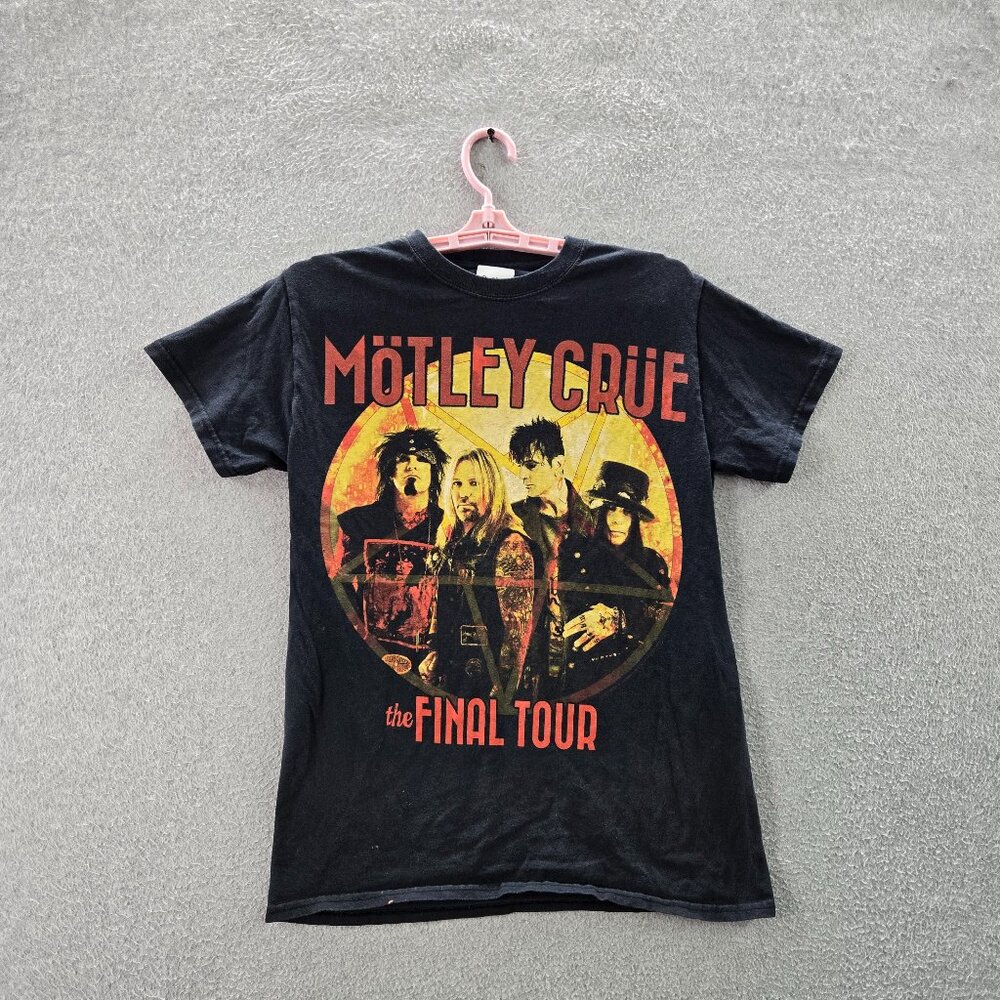 Vintage Motley‎ Crue Women Shirt Small Black Final Tour Tee READ